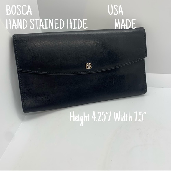 Men’s BOSCA vintage leather wallet - Picture 1 of 5